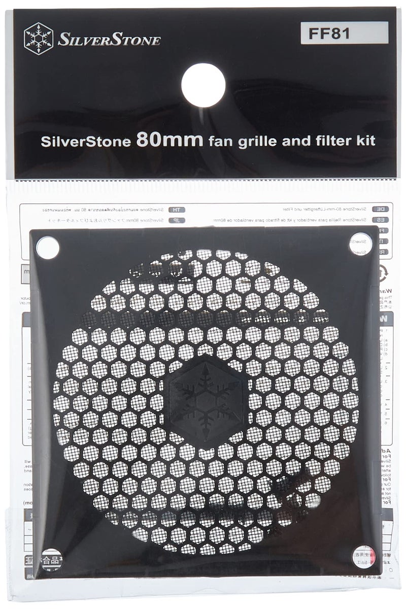SilverStone Technology FF81 80mm Standard Fan Filter with Honeycomb Grille, black, SST-FF81B - Image 3